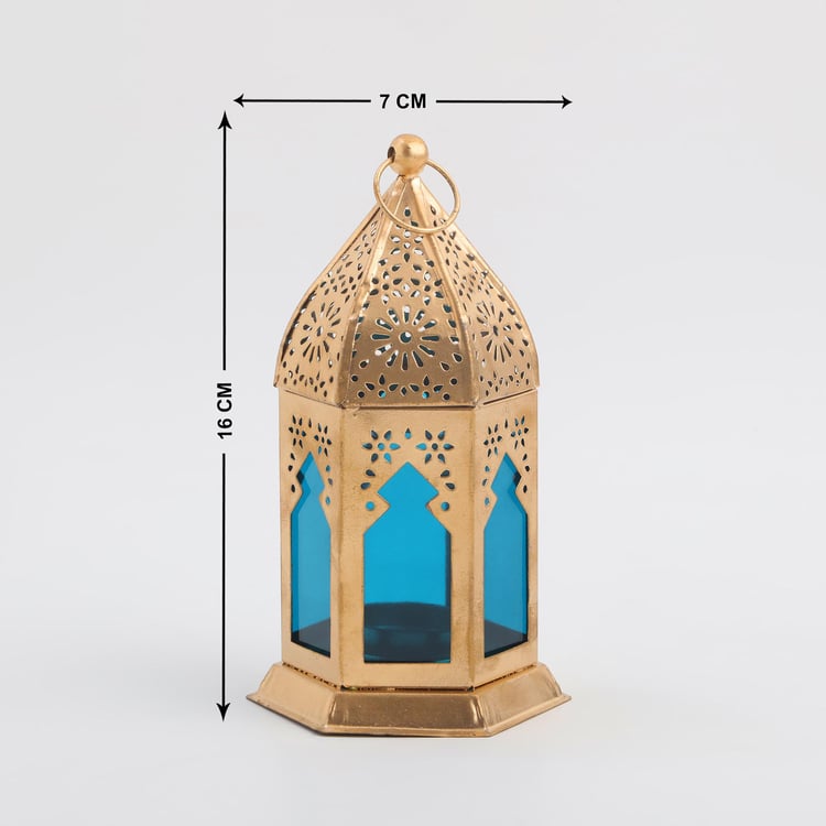 Salsa Glass & Metal Moroccan Hanging Lantern