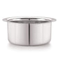 Neelam Stainless Steel 10 22G Flat Bottom Tope, 1100 ml, Silver